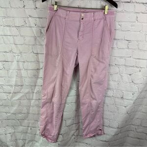white house black market the straight crop Pink cargo jeans pants sz 6